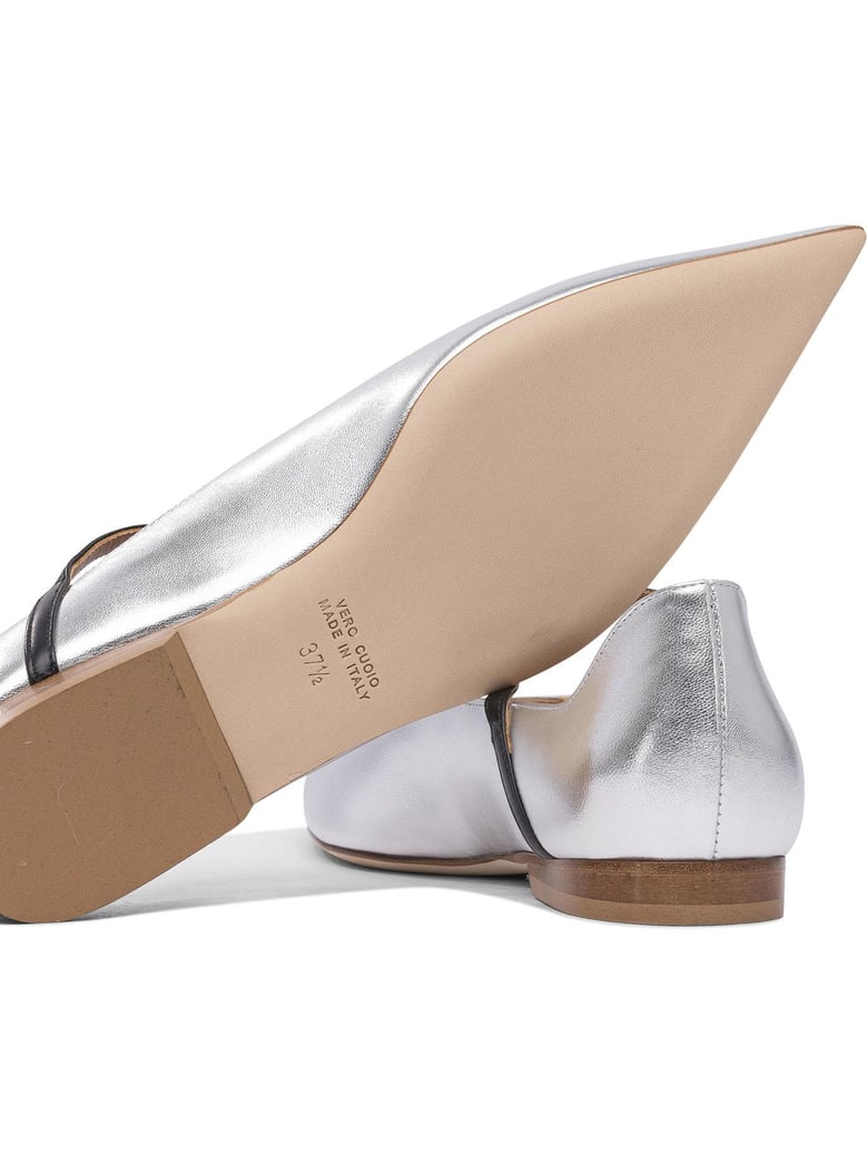 silver rubber ballerinas by Selfnex