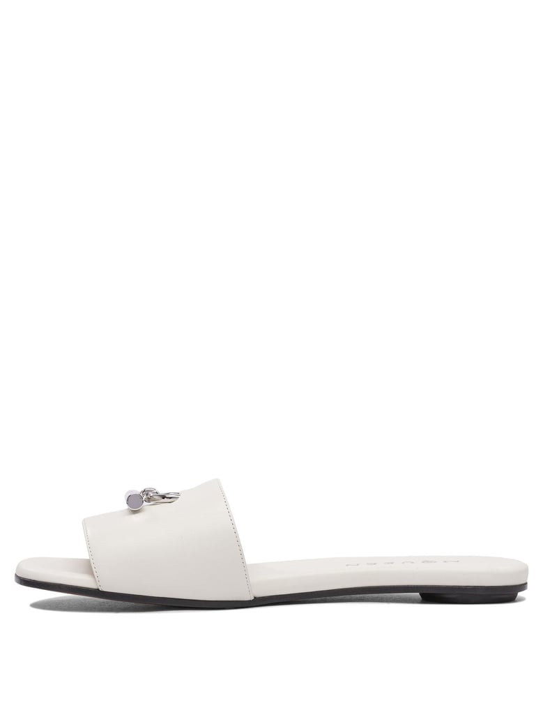 white rubber sandals by Selfnex