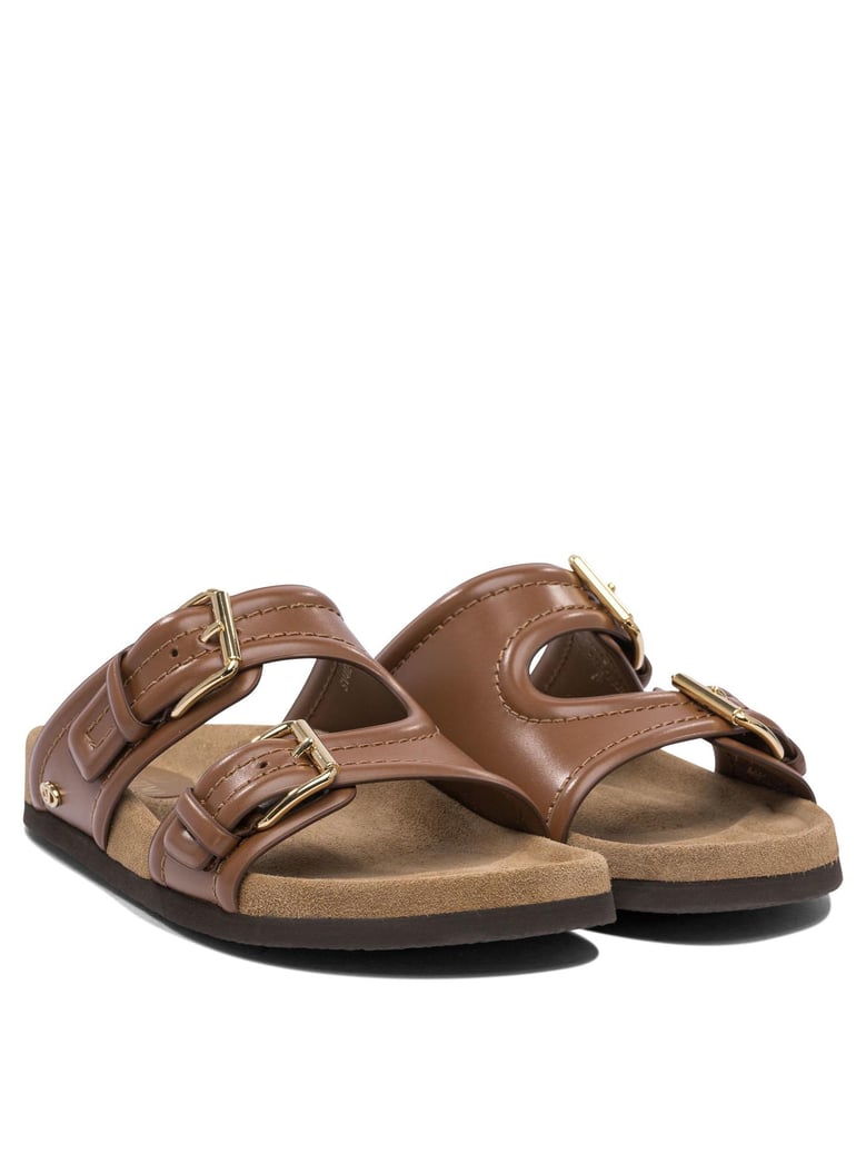 sandali in pelle con logo vlogo by Selfnex