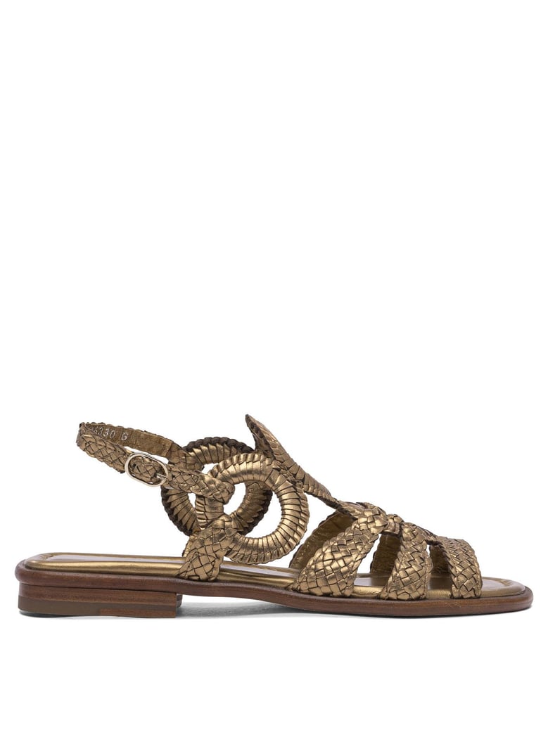 bronze rubber sandals by Selfnex