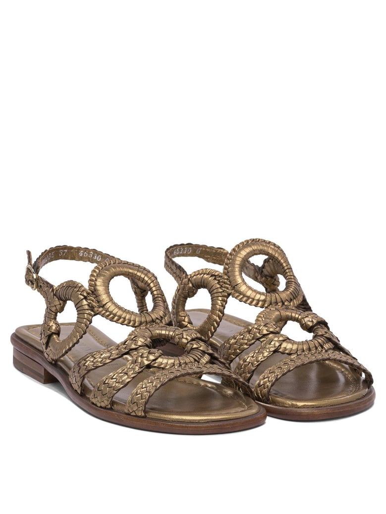 bronze rubber sandals by Selfnex
