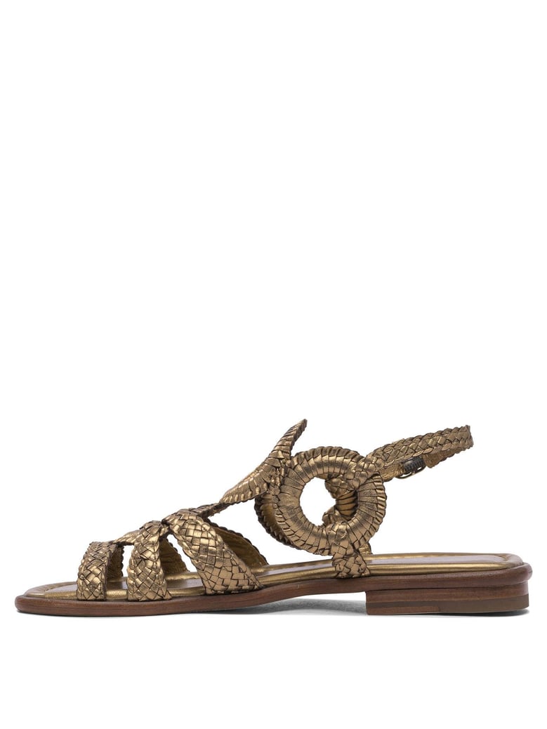 bronze rubber sandals by Selfnex