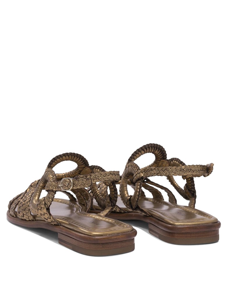 bronze rubber sandals by Selfnex