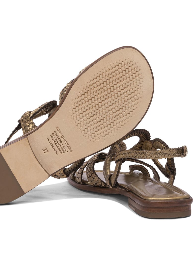 bronze rubber sandals by Selfnex