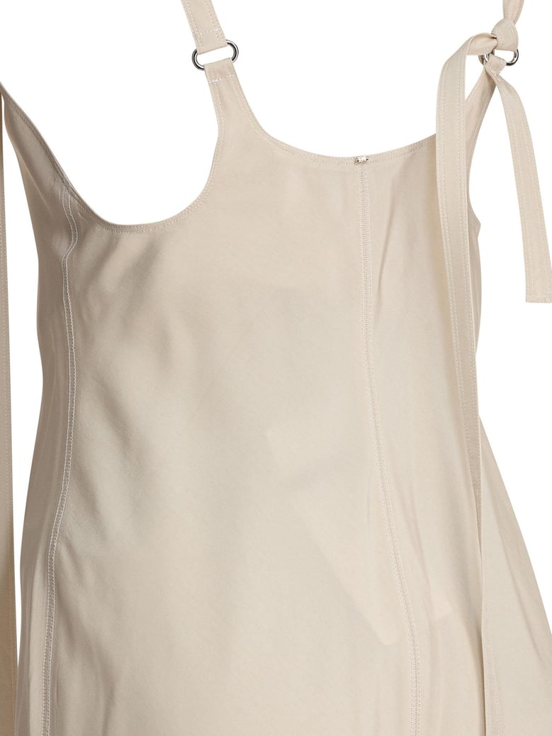 beige viscose dress by Selfnex