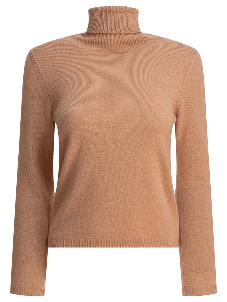 beige cashmere knitwear by Selfnex