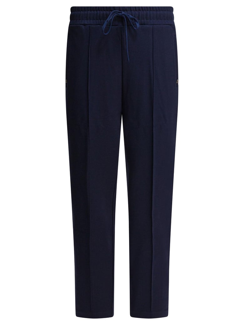 blue elastane trousers by Selfnex