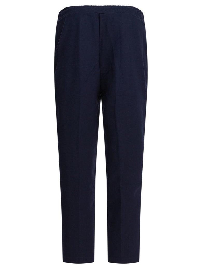 blue elastane trousers by Selfnex