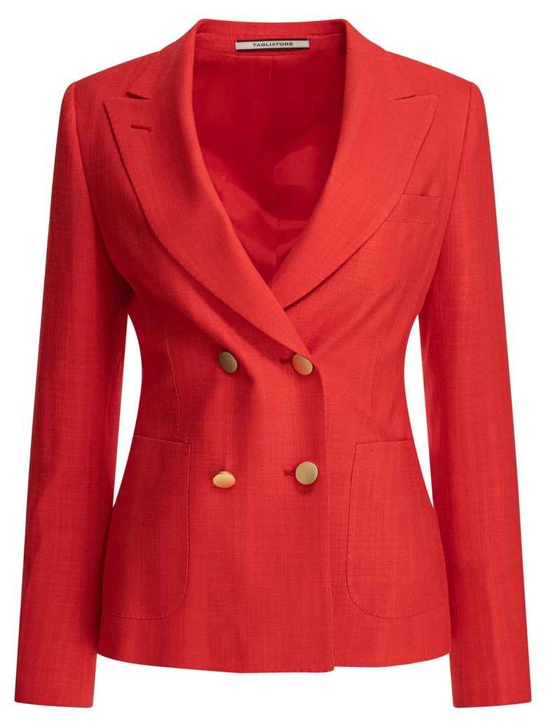 red lyocell jacket by Selfnex