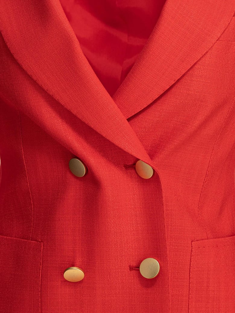 red lyocell jacket by Selfnex