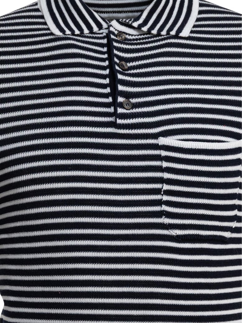 blue cotton polo shirt by Selfnex