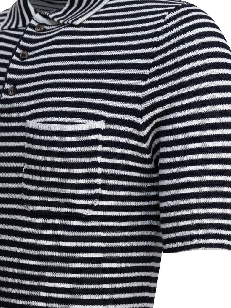 blue cotton polo shirt by Selfnex