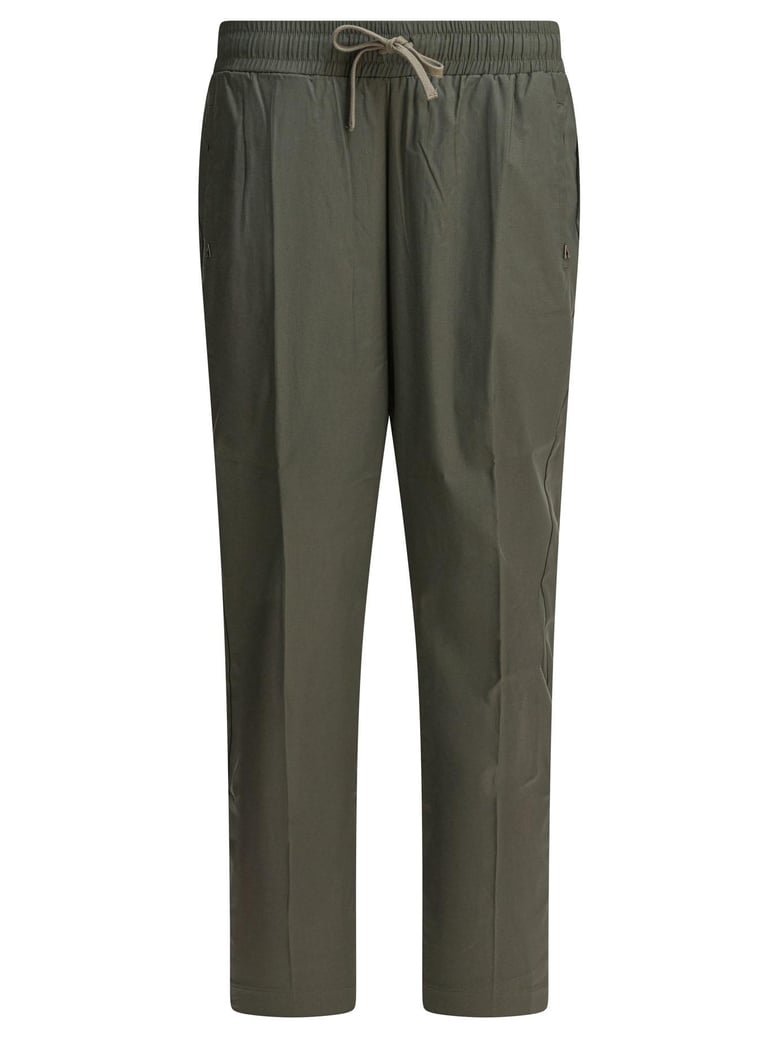green elastane trousers by Selfnex