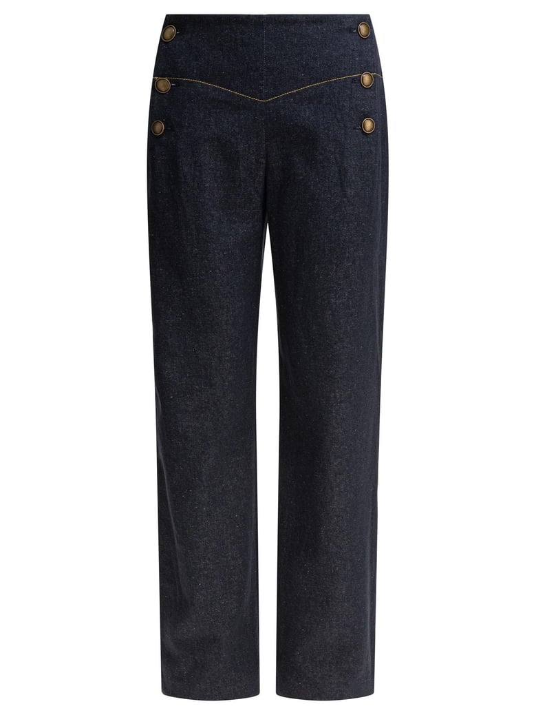 blue viscose trousers by Selfnex