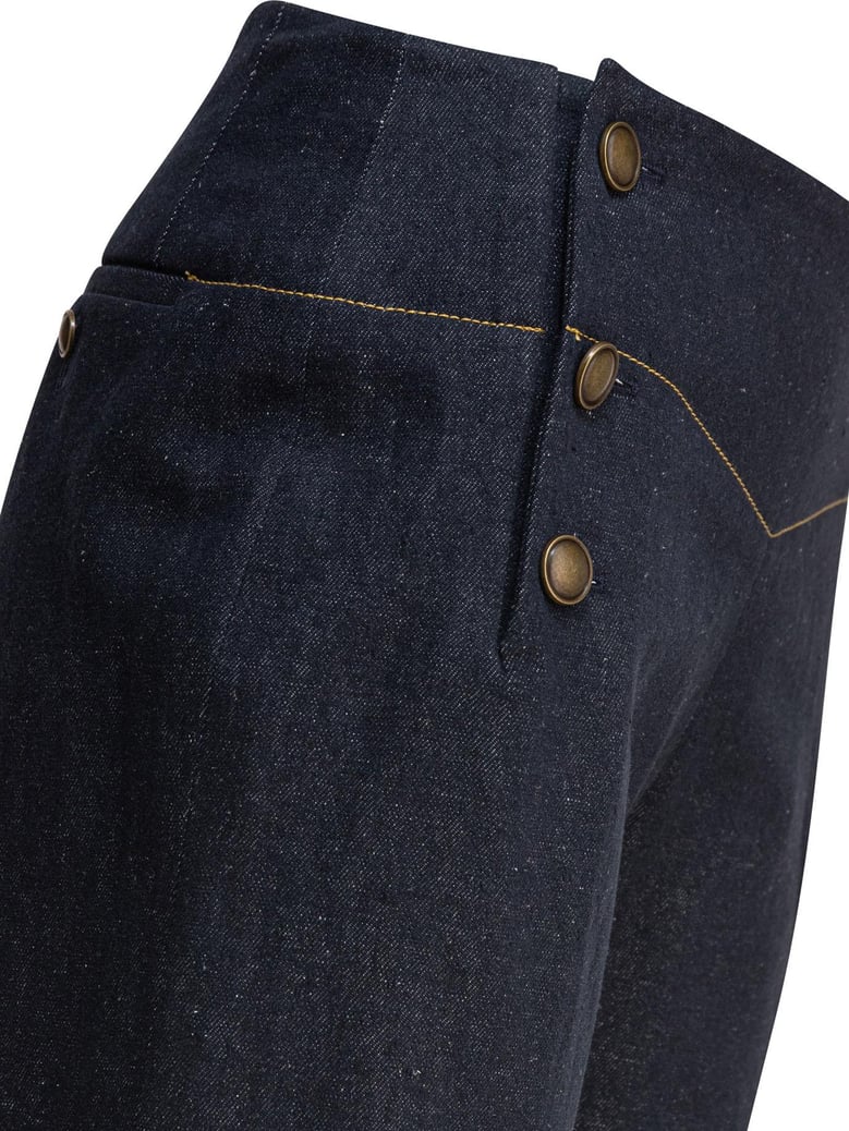blue viscose trousers by Selfnex