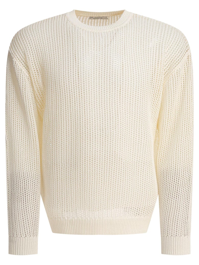 white linen knitwear by Selfnex