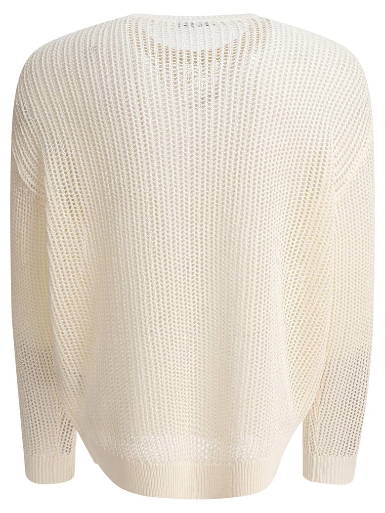 white linen knitwear by Selfnex