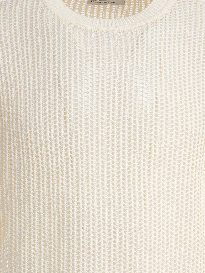 white linen knitwear by Selfnex