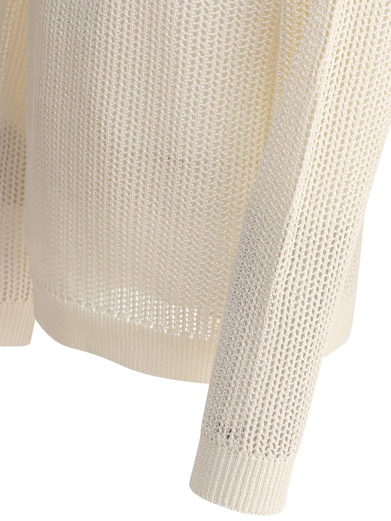 white linen knitwear by Selfnex