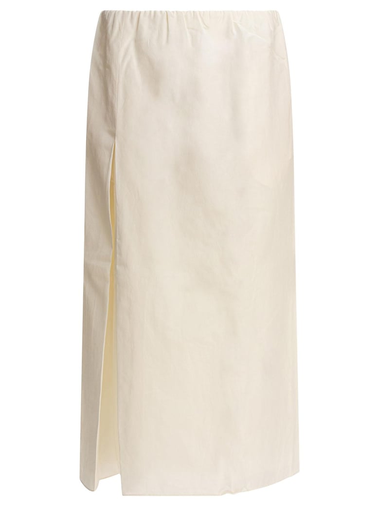 white silk skirt by Selfnex