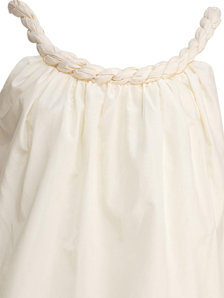 beige silk top by Selfnex