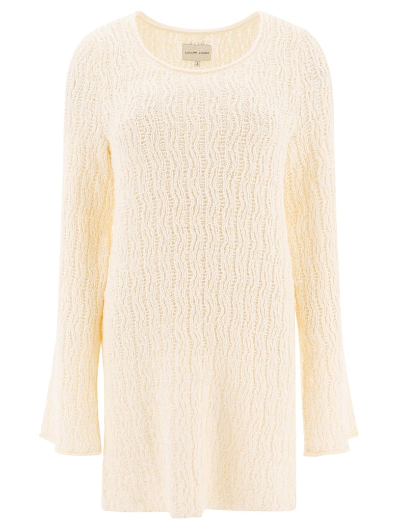 white polyester dress by Selfnex