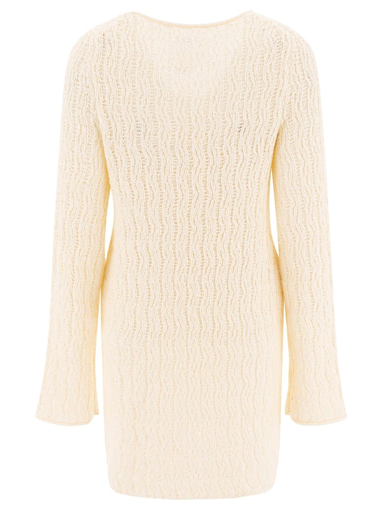 white polyester dress by Selfnex