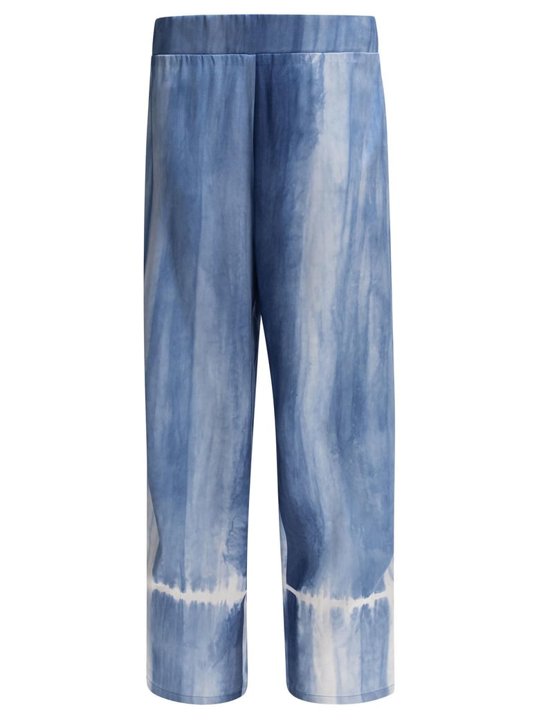 light blue silk trousers by Selfnex