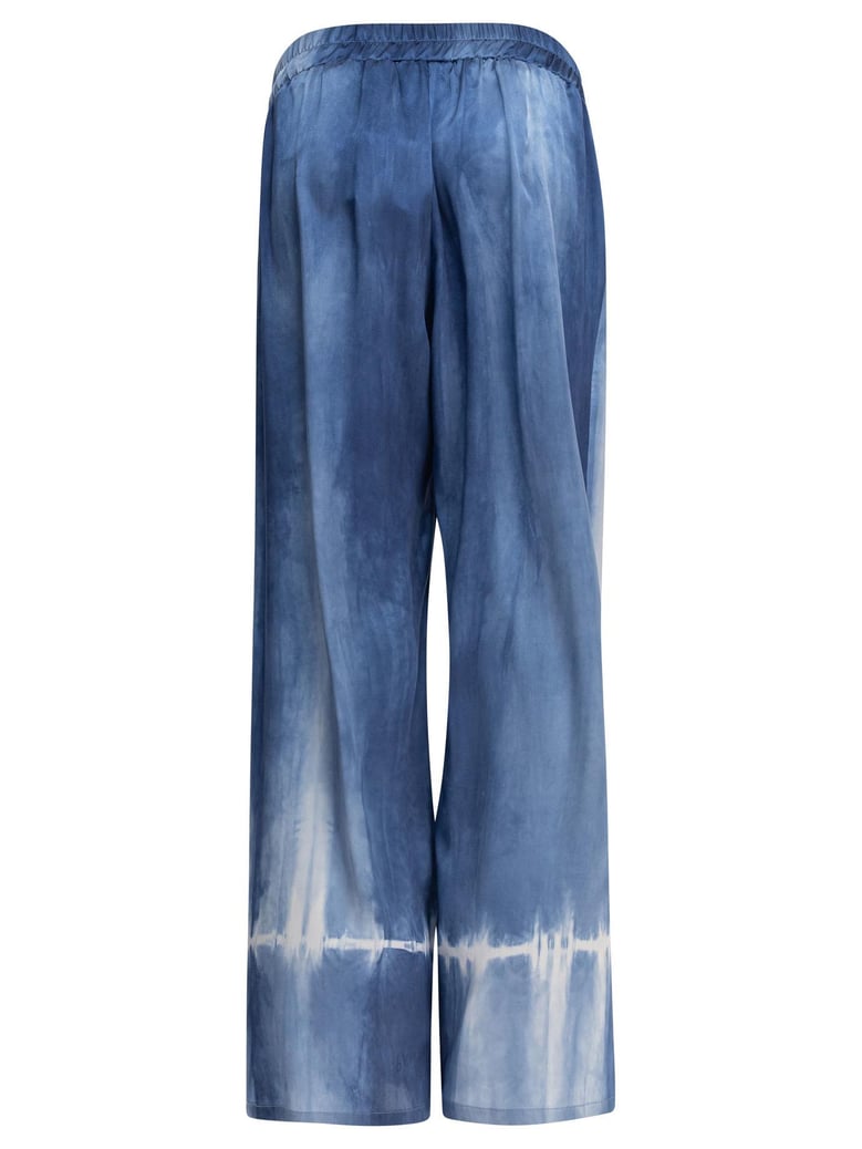 light blue silk trousers by Selfnex