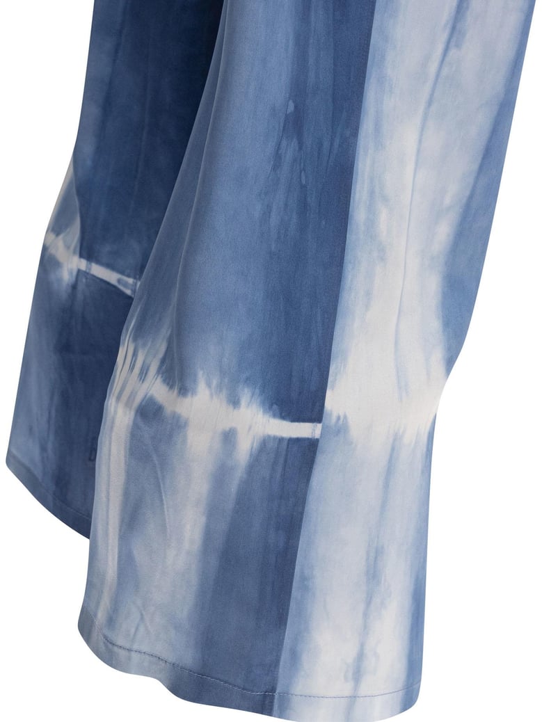 light blue silk trousers by Selfnex