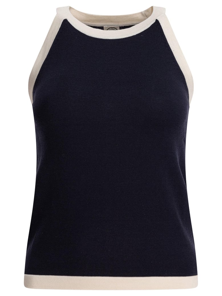 blue silk top by Selfnex