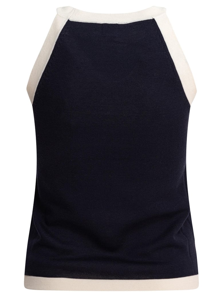 blue silk top by Selfnex
