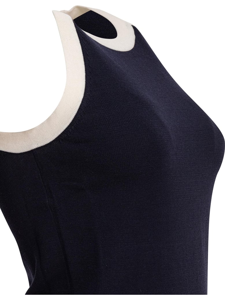 blue silk top by Selfnex