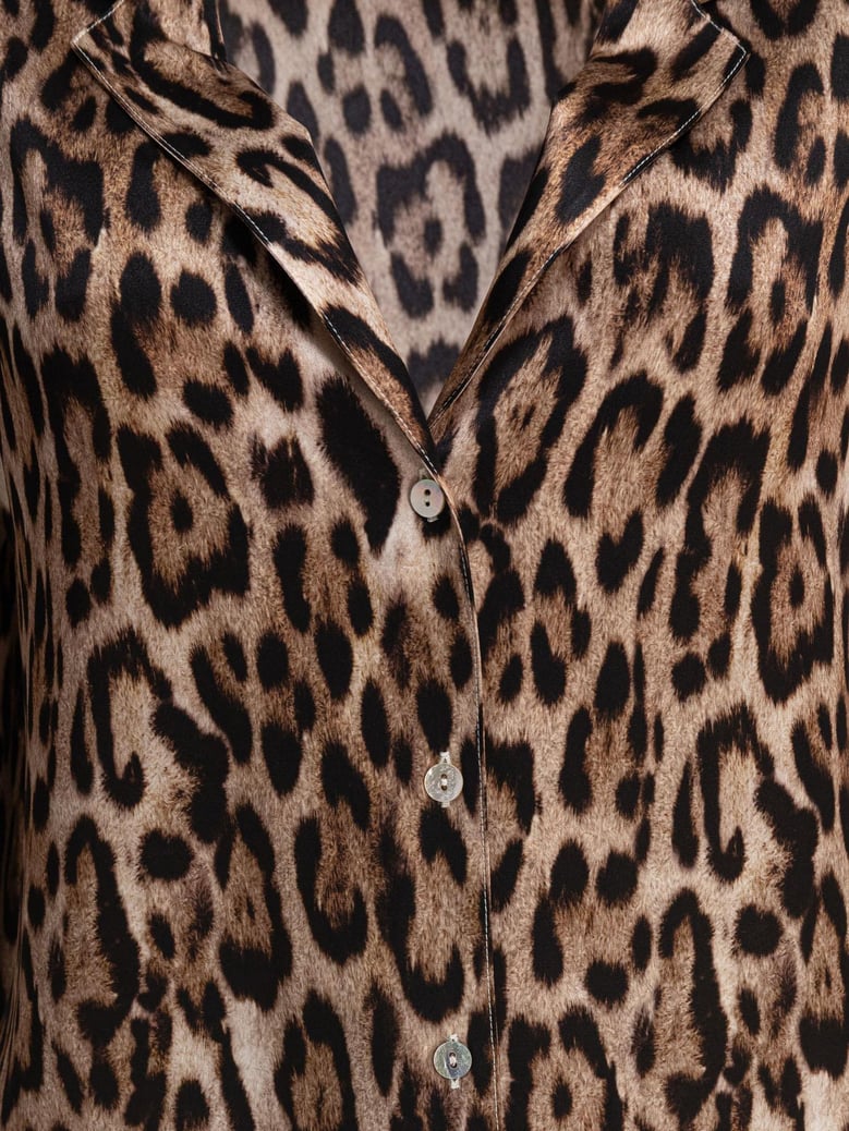 brown silk shirt by Selfnex