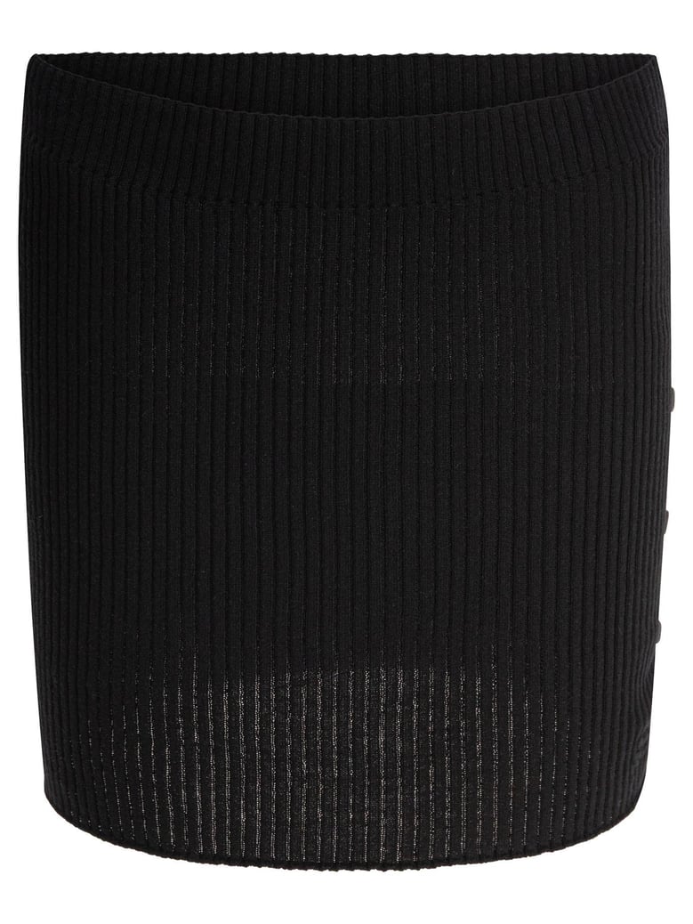 black merino wool skirt by Selfnex