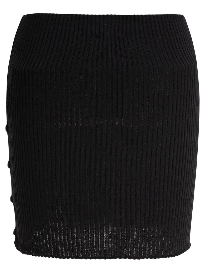 black merino wool skirt by Selfnex
