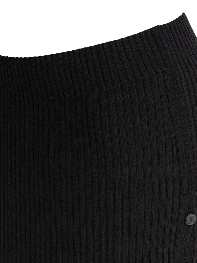 black merino wool skirt by Selfnex