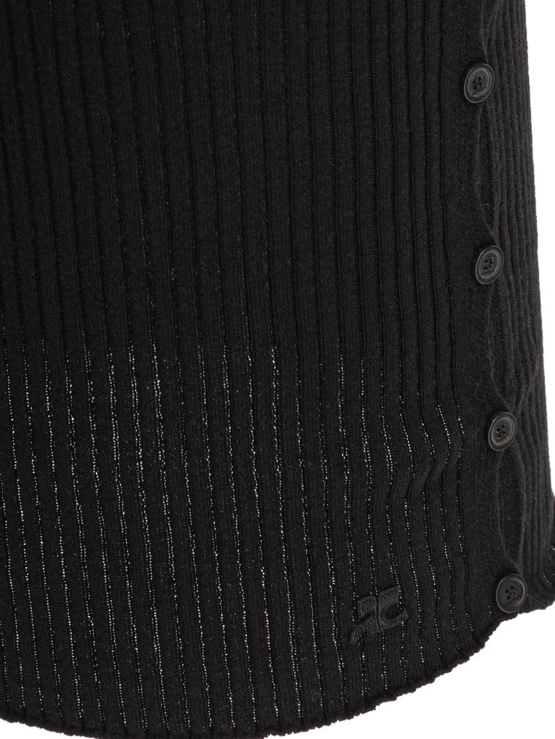 black merino wool skirt by Selfnex