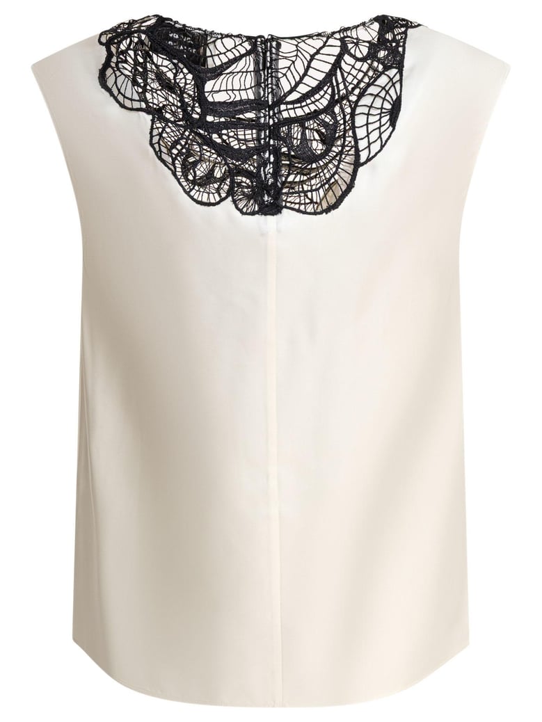 white silk top by Selfnex