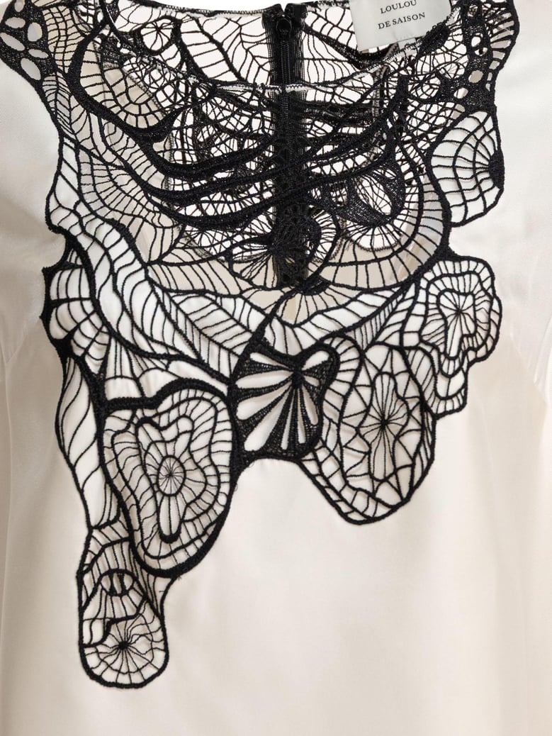 white silk top by Selfnex