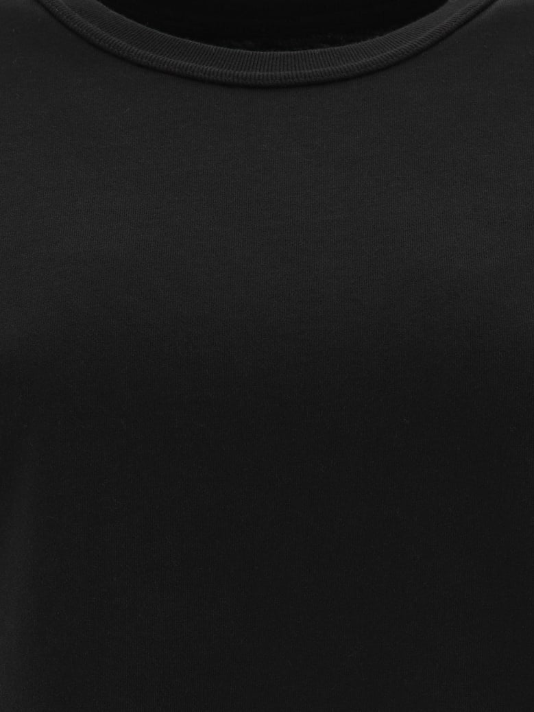 essential jsy ss tee w/ puff logo & bound neck by Selfnex