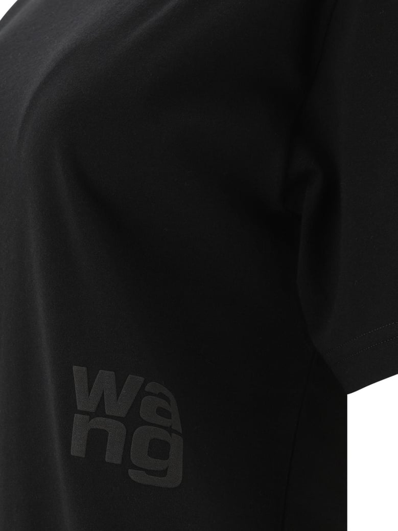essential jsy ss tee w/ puff logo & bound neck by Selfnex