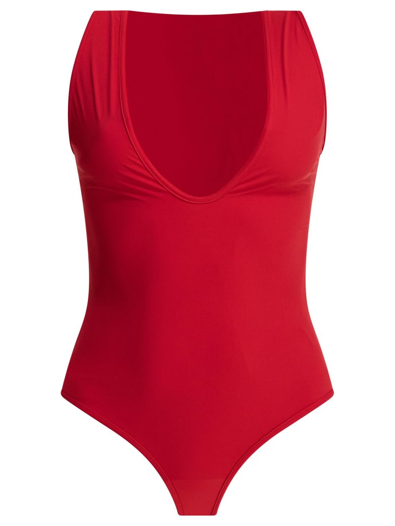 red elasthane swimwear by Selfnex
