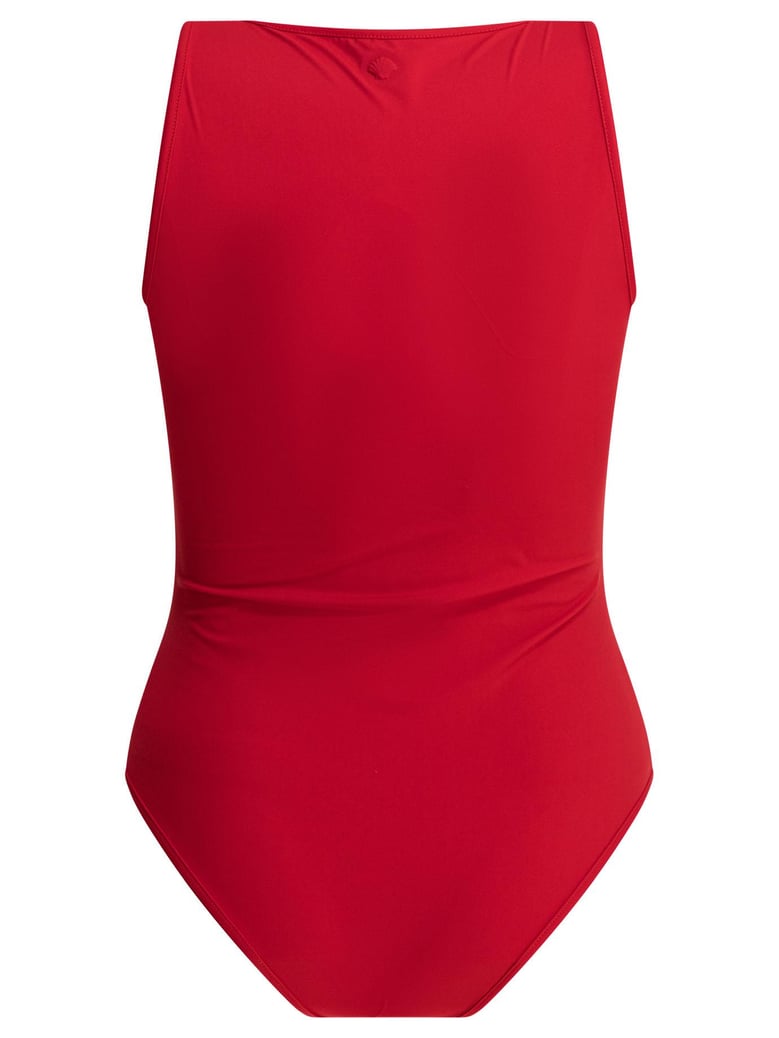red elasthane swimwear by Selfnex