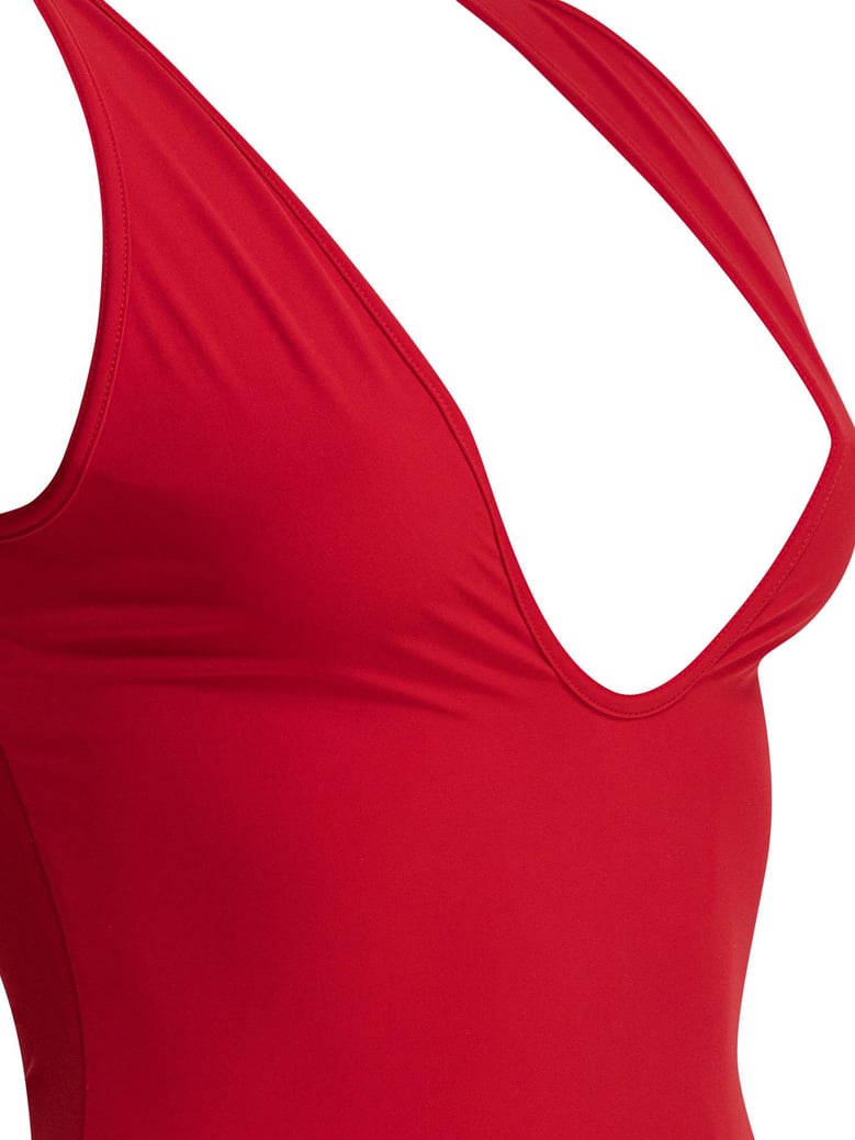 red elasthane swimwear by Selfnex