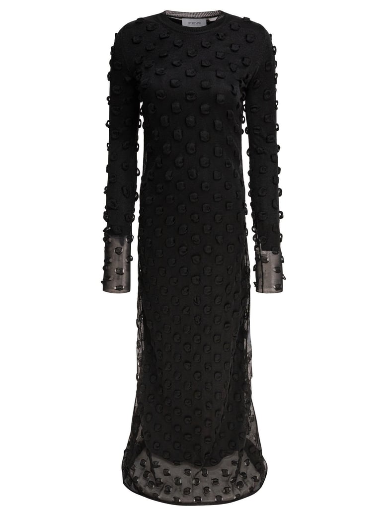 black polyester dress by Selfnex