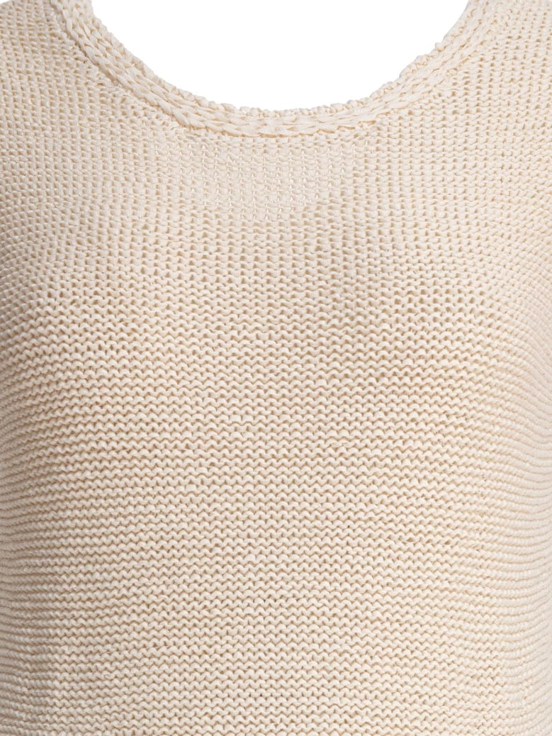 beige polyester dress by Selfnex