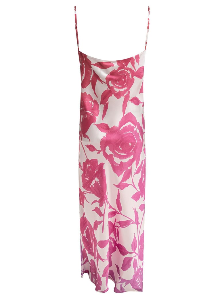 pink silk dress by Selfnex