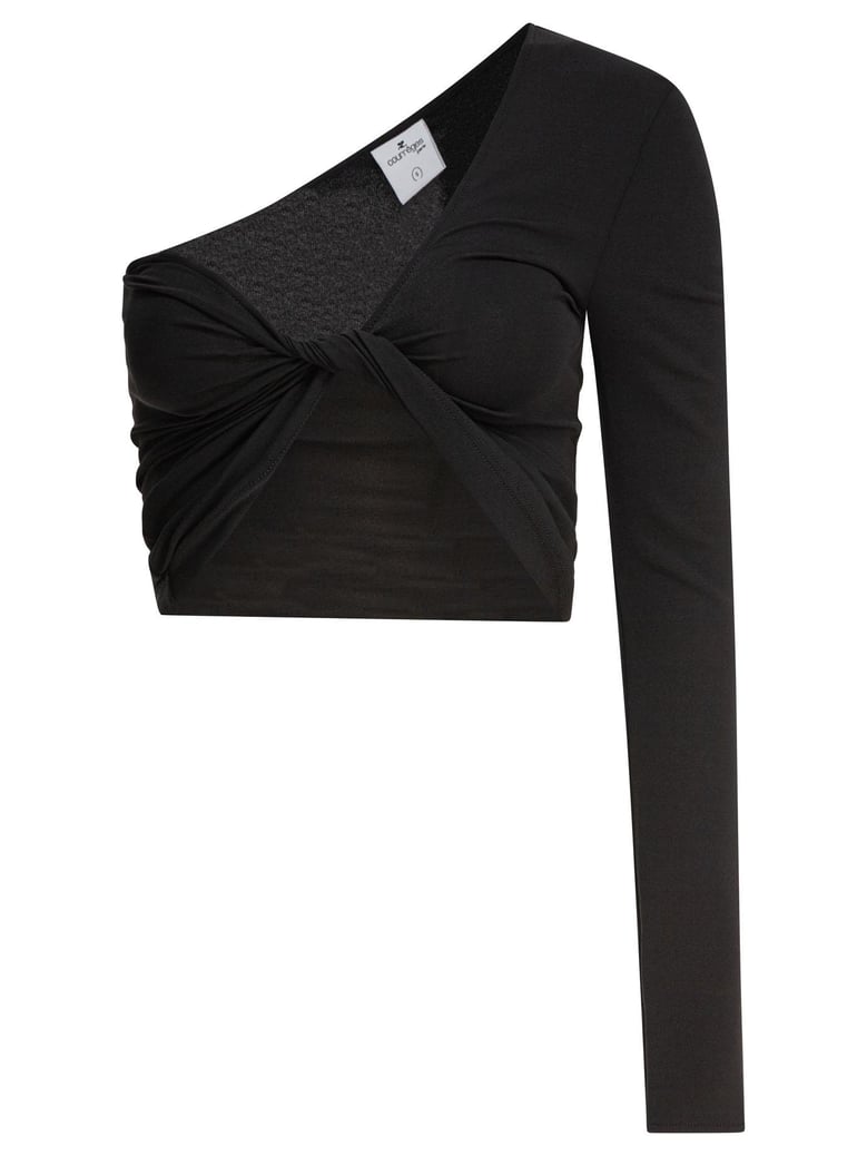 black elastane top by Selfnex