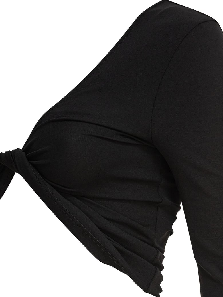 black elastane top by Selfnex